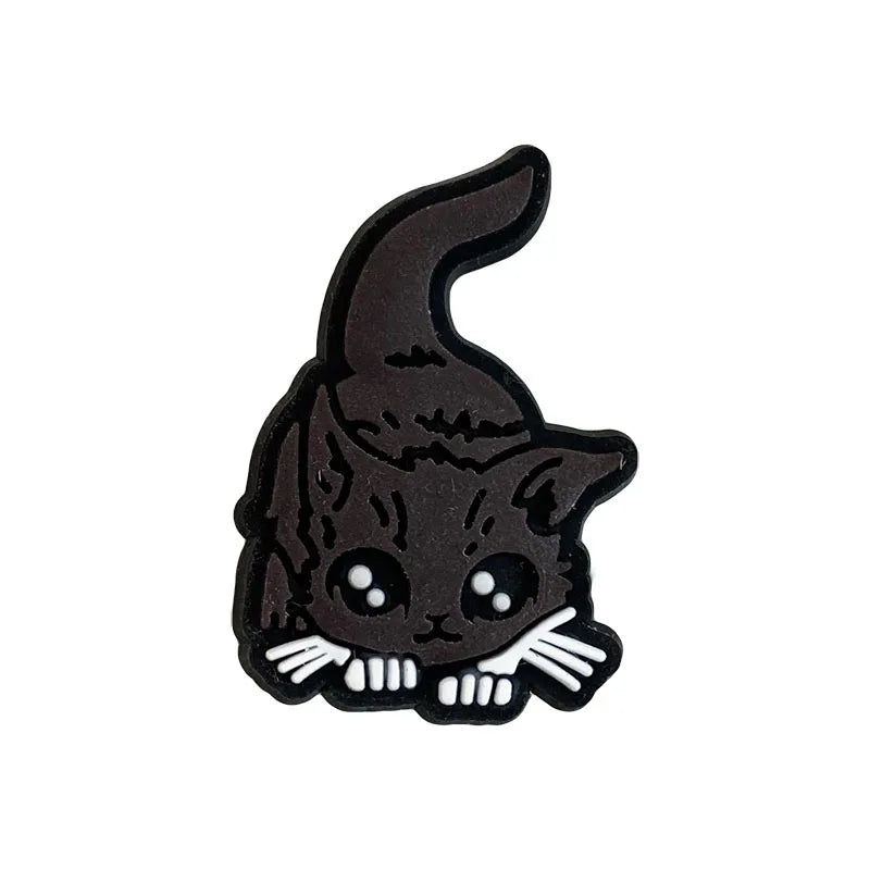 Cute Cat Shoe Charms – PVC Accessories for Clogs, Slides & Bags