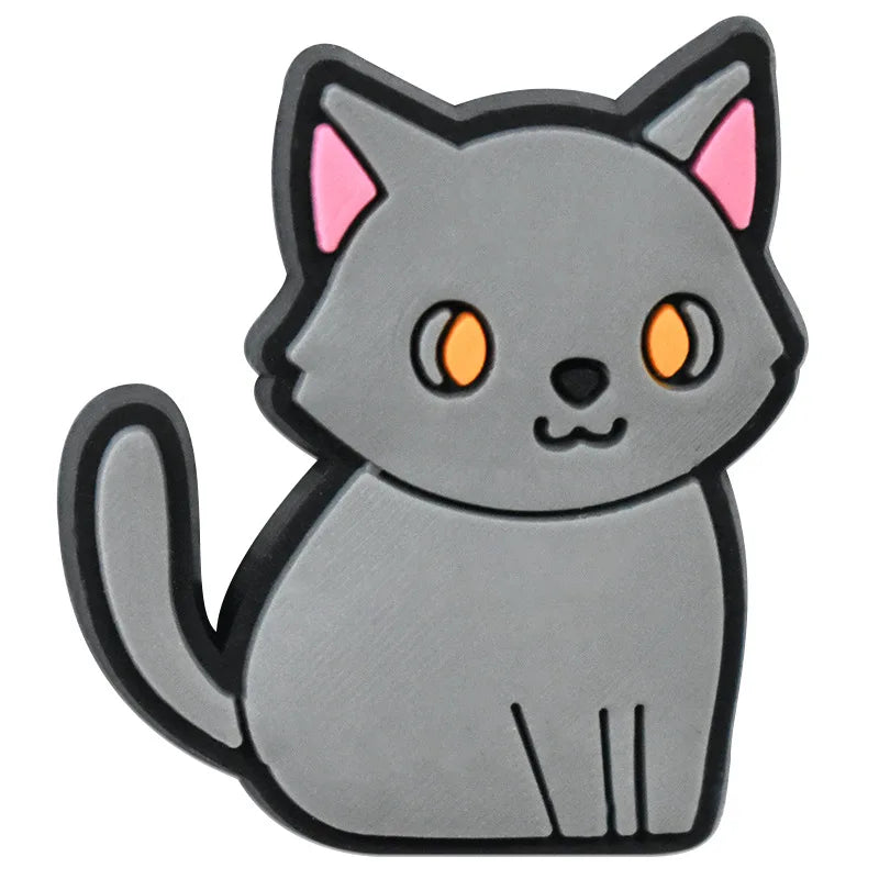 Cute Cat Shoe Charms – PVC Decorations for Clogs & Sandals