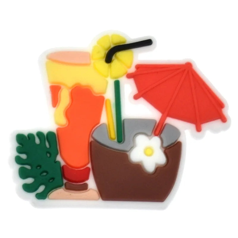 Summer Beach Shoe Charm – PVC Decoration for Clogs & Sandals