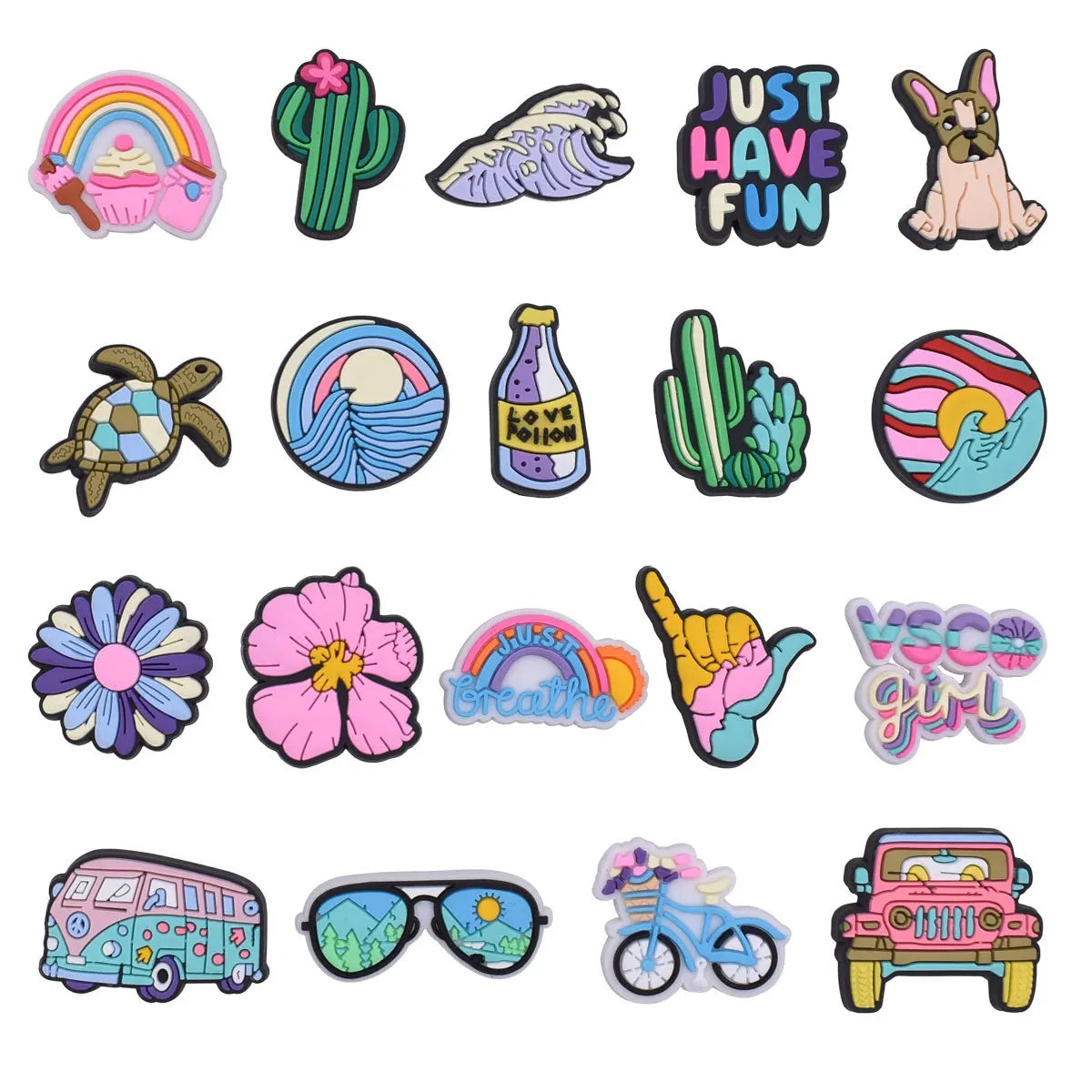 Vintage Series Shoe Charms – Retro Accessories for Clogs, Sandals & Bags