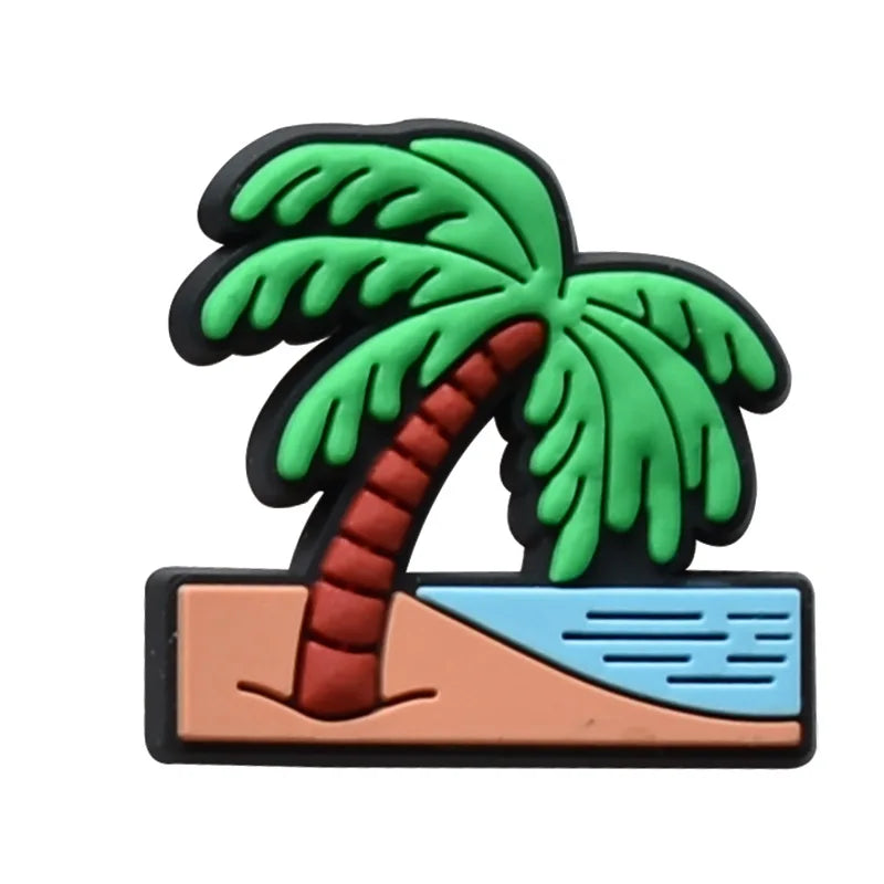 Summer Beach Shoe Charm – PVC Decoration for Clogs & Sandals