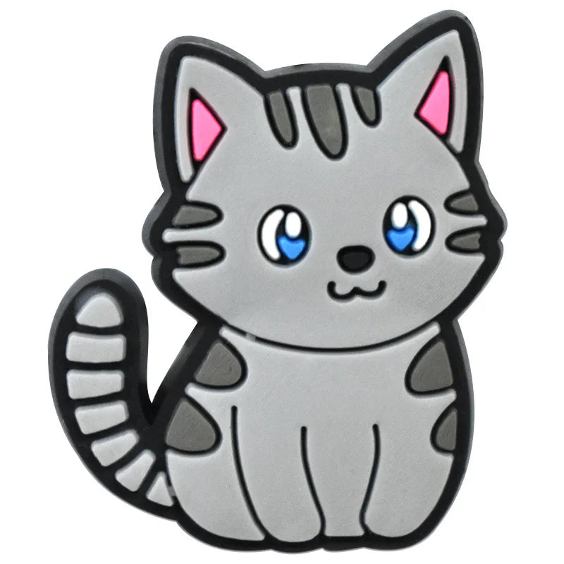Cute Cat Shoe Charms – PVC Decorations for Clogs & Sandals