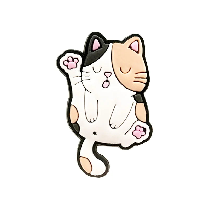 Cute Cat Shoe Charm – PVC Accessory for Clogs & Sandals