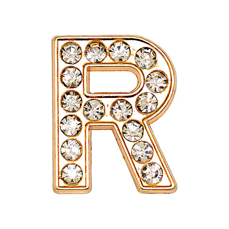 Luxury Gold Letter Shoe Charm – Designer Clip for Clogs & Sandals