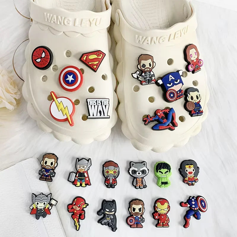 Marvel Spider-Man PVC Shoe Charms – Random 10/20/30pcs Set for Clogs