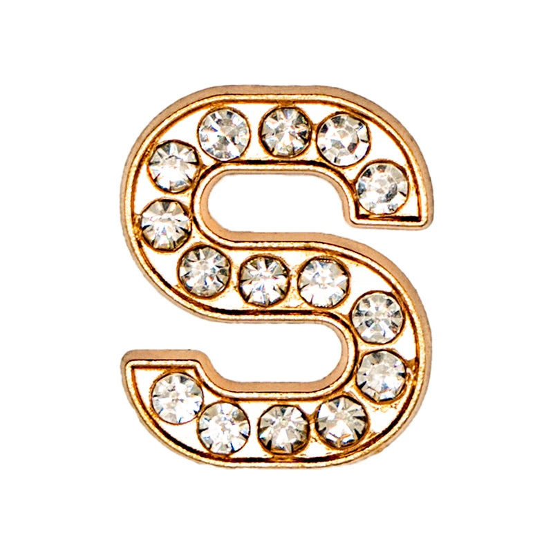Luxury Gold Letter Shoe Charm – Designer Clip for Clogs & Sandals