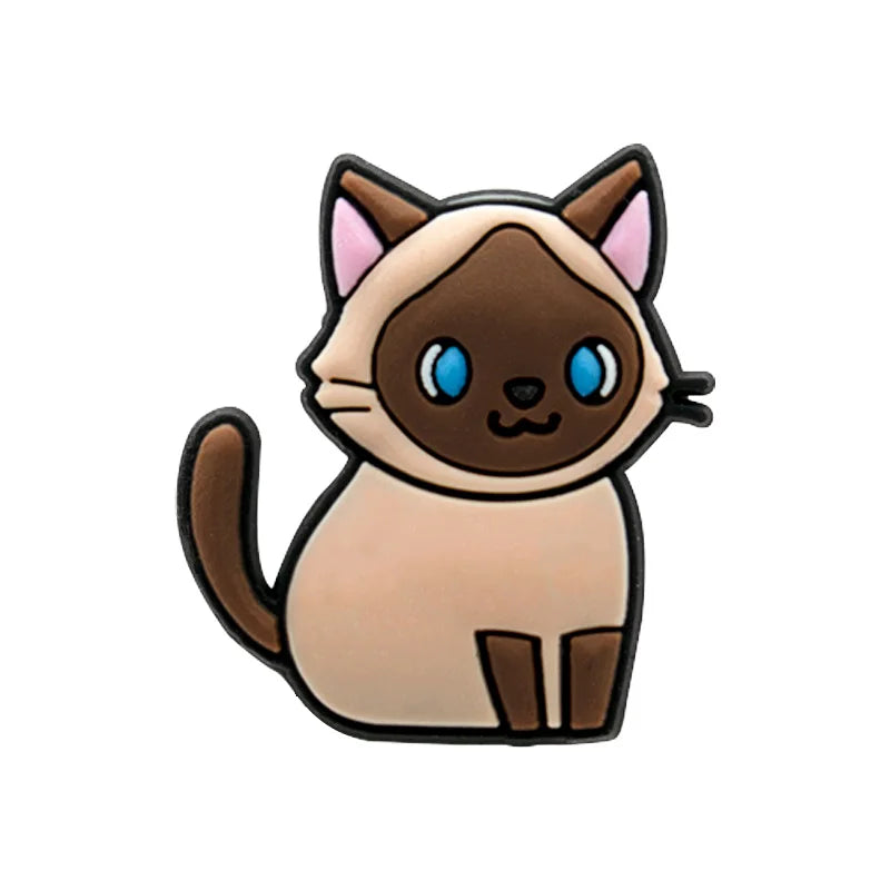 Cute Cat Shoe Charm – PVC Accessory for Clogs & Sandals
