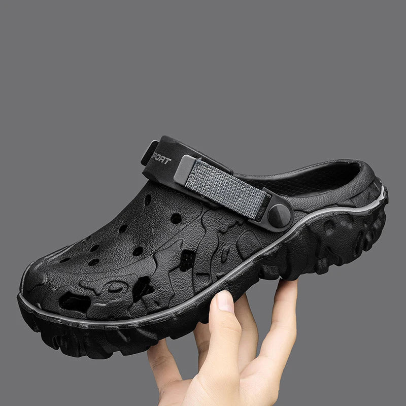 2025 Summer New Breathable Soft-Sole Outdoor Sports Sandals Versatile Casual Two-Way Trendy Sandals