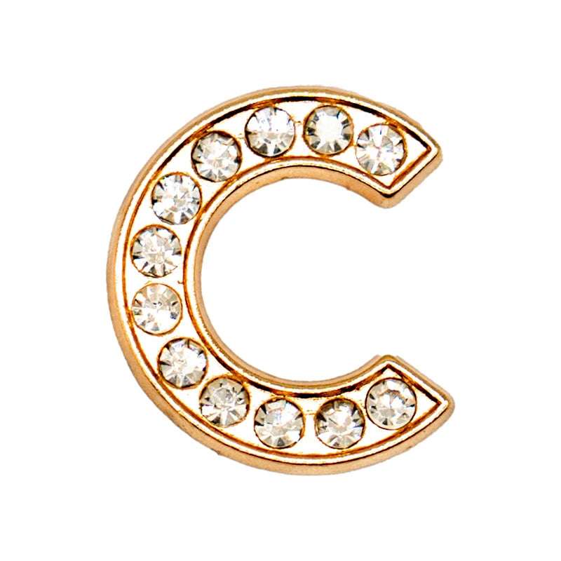 Luxury Gold Letter Shoe Charm – Designer Clip for Clogs & Sandals