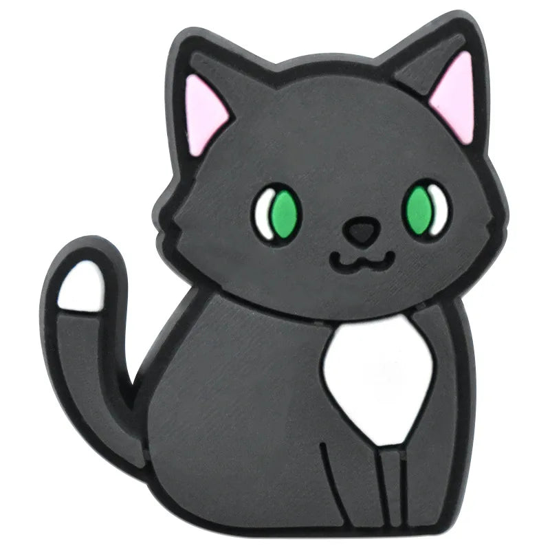 Cute Cat Shoe Charms – PVC Decorations for Clogs & Sandals