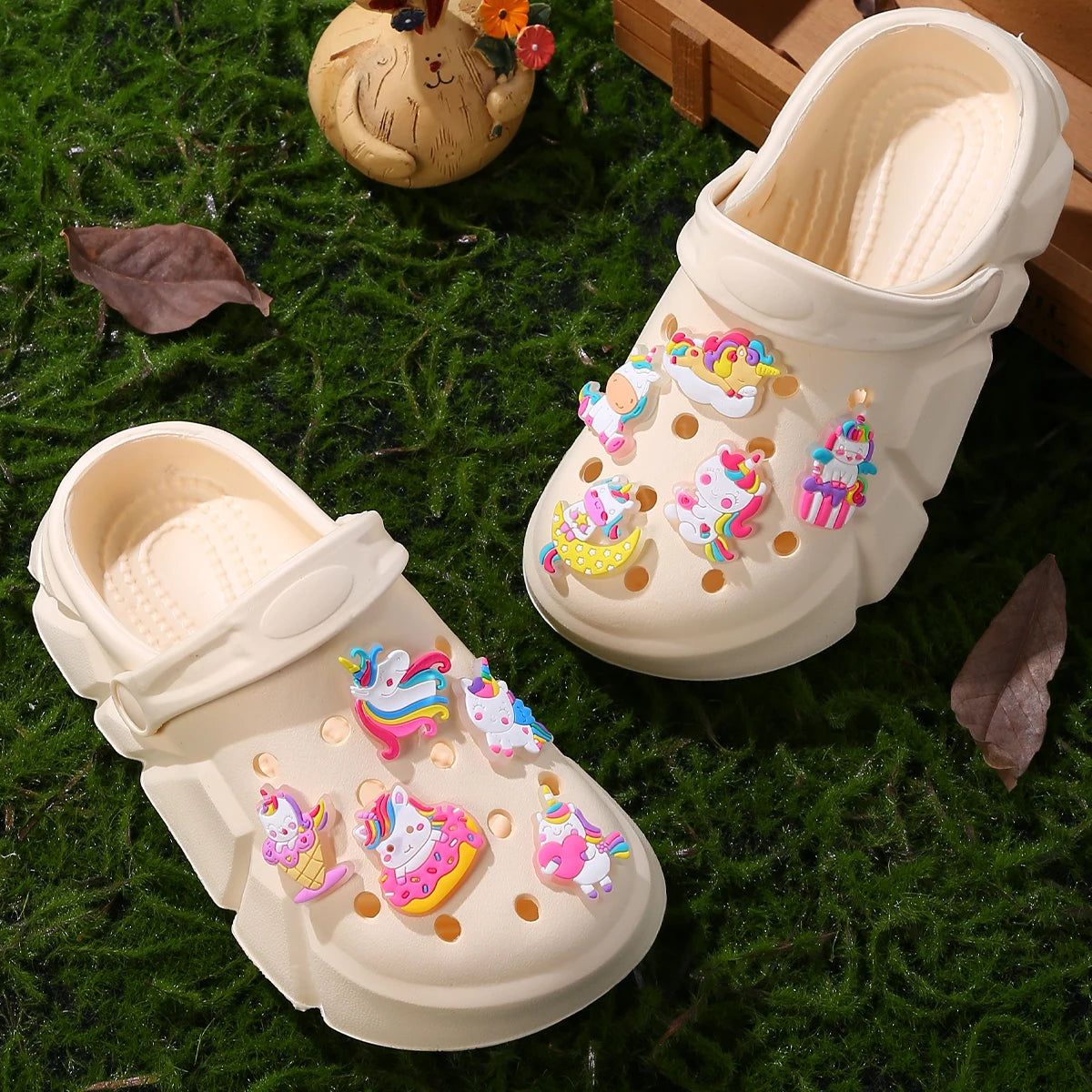 GlowCharm Unicorn Clogs