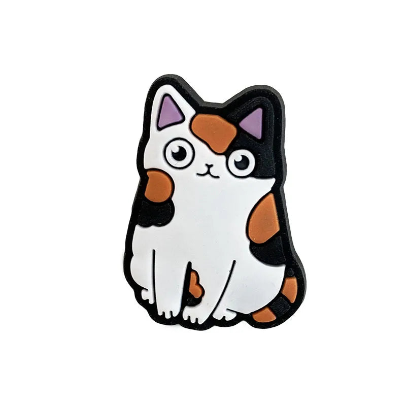 Cute Cat Shoe Charms – PVC Accessories for Clogs, Slides & Bags