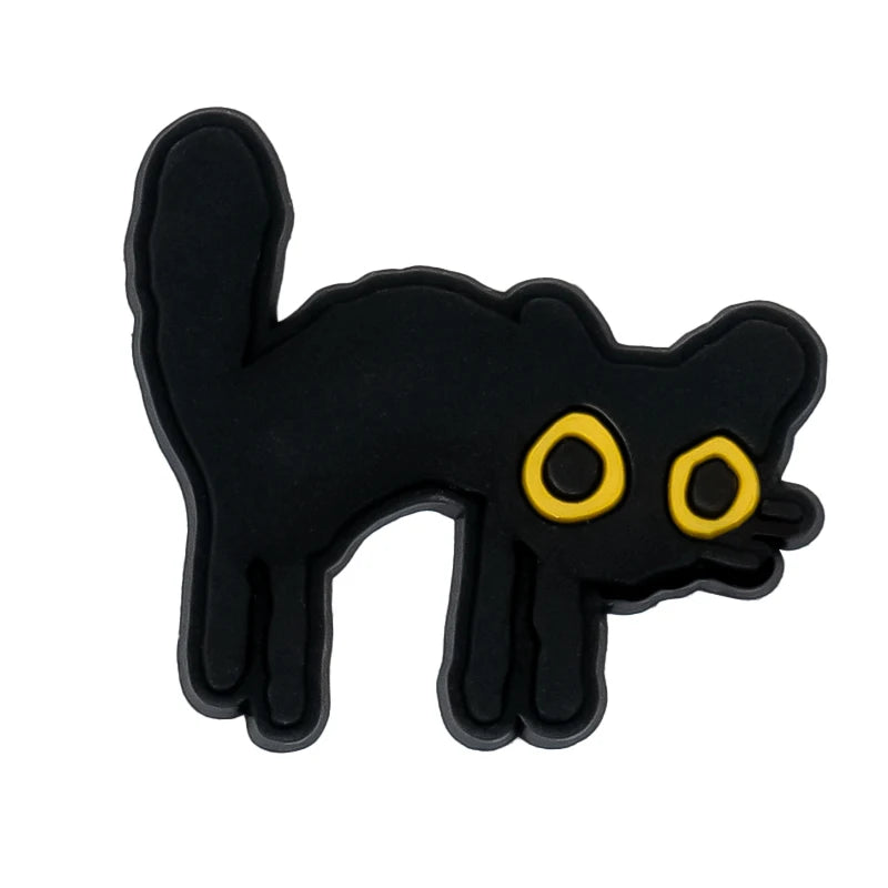 Black Cat Shoe Charms – Cute Paw & Kitty Designs for Clogs & Sandals