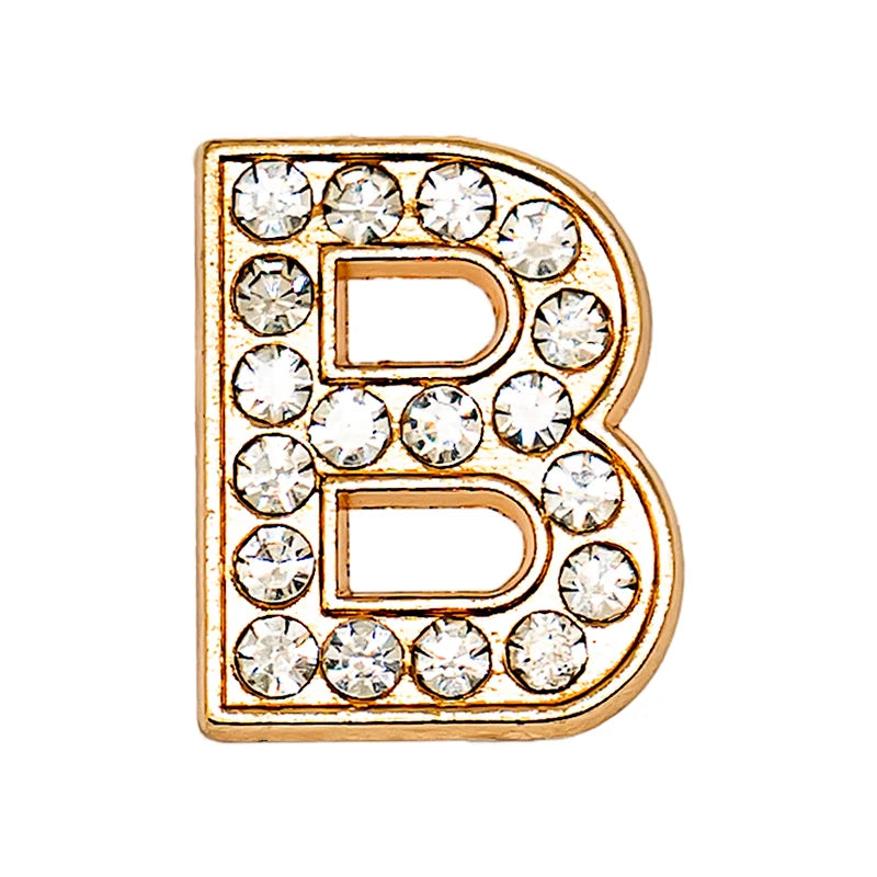 Luxury Gold Letter Shoe Charm – Designer Clip for Clogs & Sandals