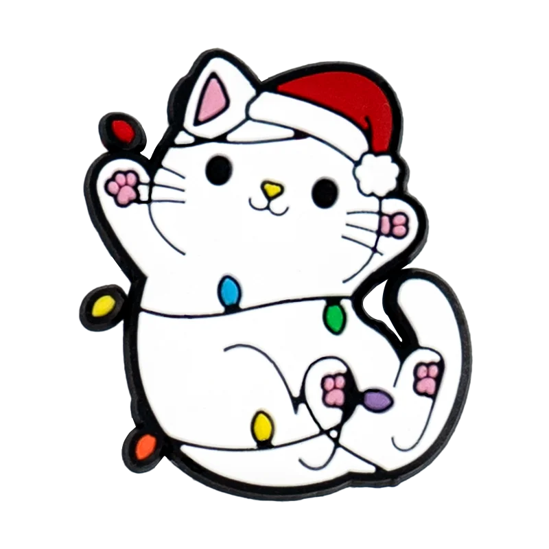 Cute Cat Shoe Charm – PVC Accessory for Clogs & Sandals