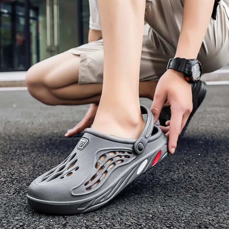 YRZL Mens Slippers Unisex Soft Non-slip Wear-resistant Casual Mens Sandals Comfortable Slip on Beach Shoes Outdoor Slippers Man