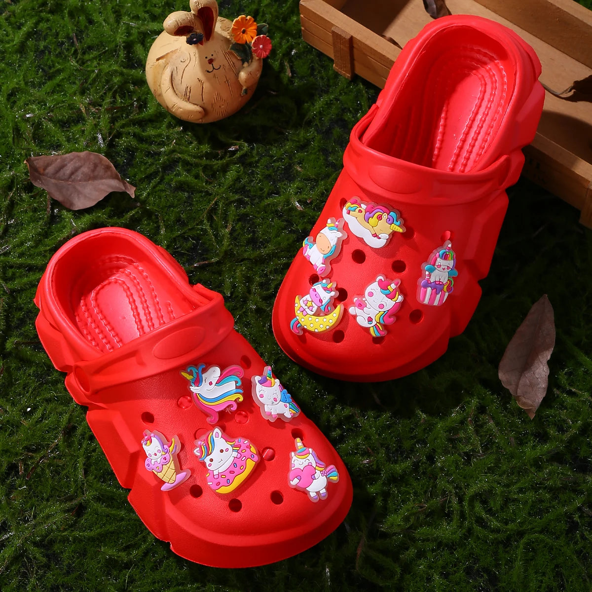 GlowCharm Unicorn Clogs