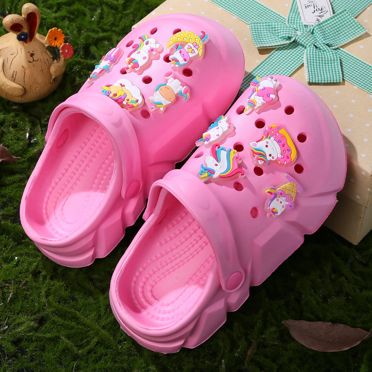 GlowCharm Unicorn Clogs