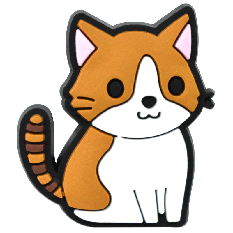 Cute Cat Shoe Charms – PVC Decorations for Clogs & Sandals