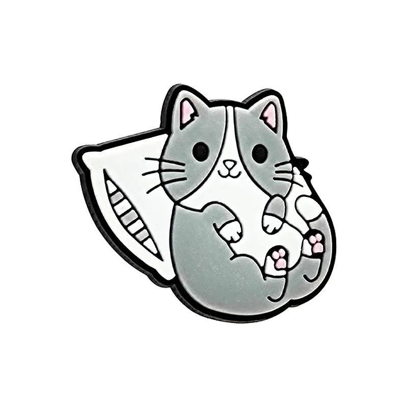 Cute Cat Shoe Charm – PVC Accessory for Clogs & Sandals
