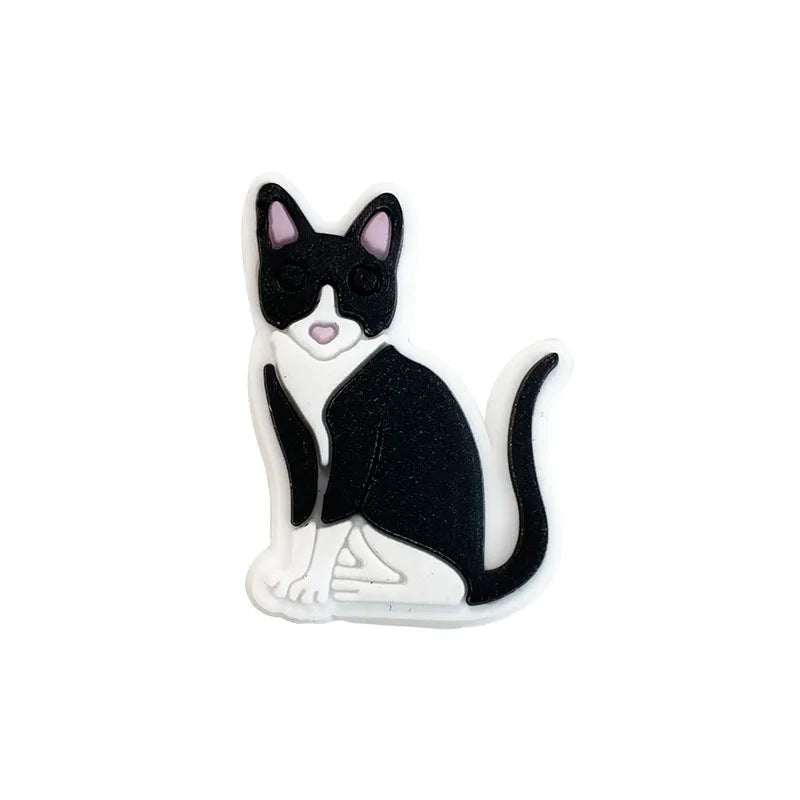 Cute Cat Shoe Charms – PVC Accessories for Clogs, Slides & Bags