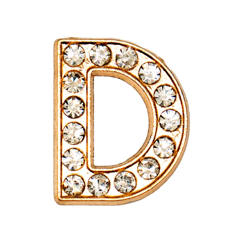Luxury Gold Letter Shoe Charm – Designer Clip for Clogs & Sandals
