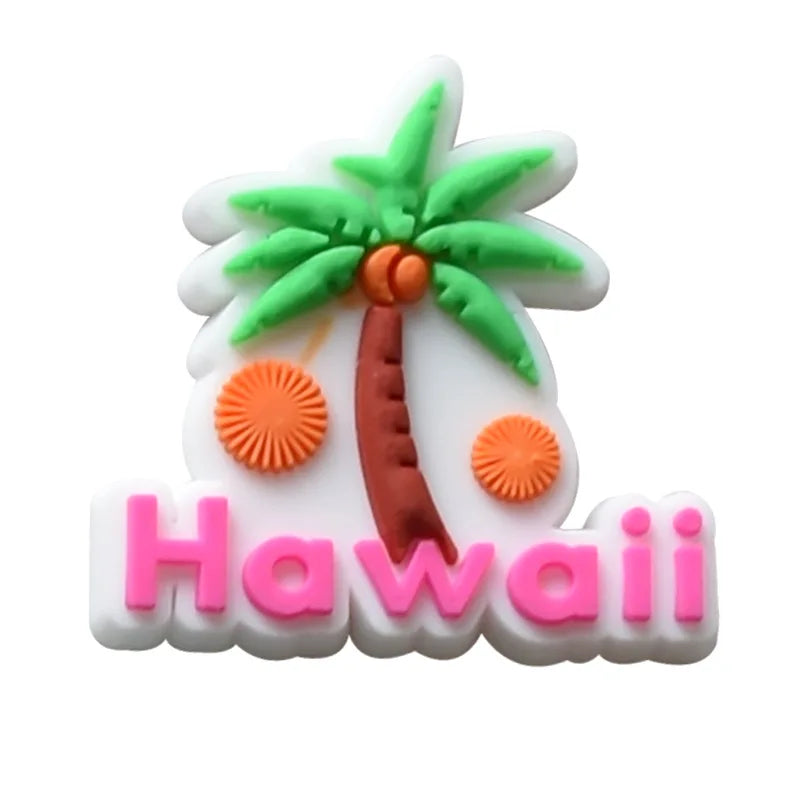 Summer Beach Shoe Charm – PVC Decoration for Clogs & Sandals