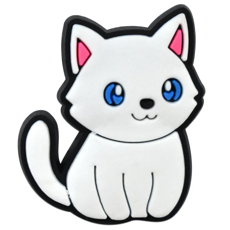 Cute Cat Shoe Charms – PVC Decorations for Clogs & Sandals