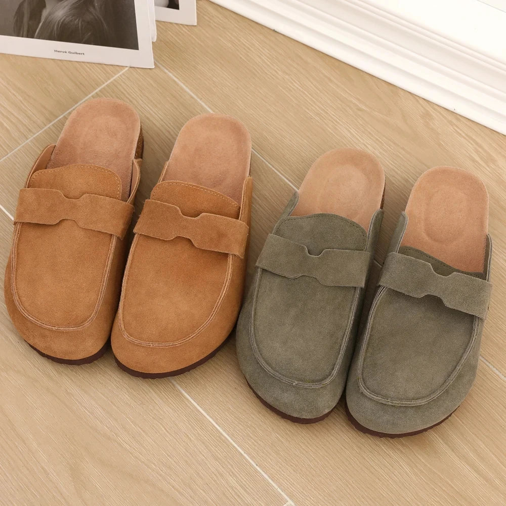 Classic Suede Clogs – Outdoor Comfort Slip-Ons