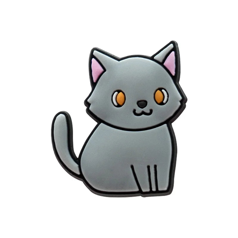 Cute Cat Shoe Charm – PVC Accessory for Clogs & Sandals
