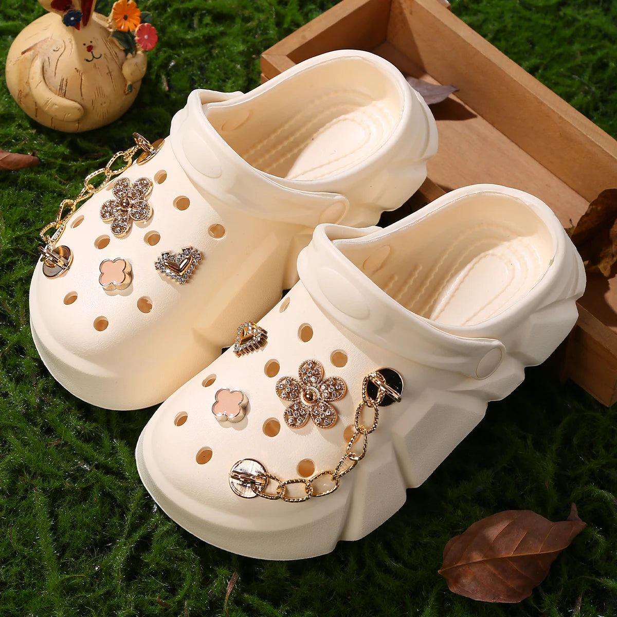 BloomLuxe Platform Clogs