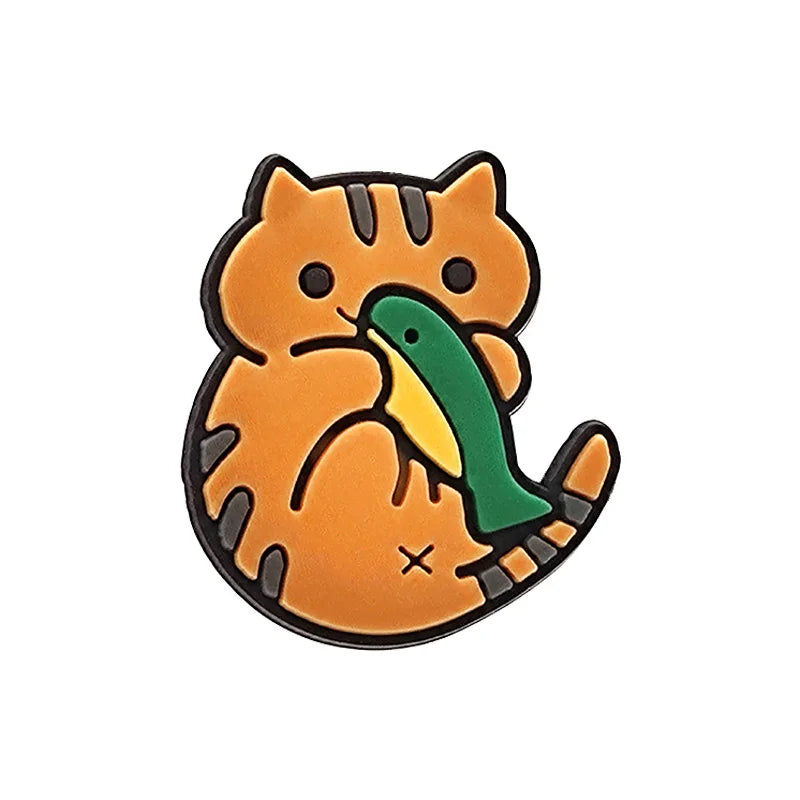 Cute Cat Shoe Charm – PVC Accessory for Clogs & Sandals