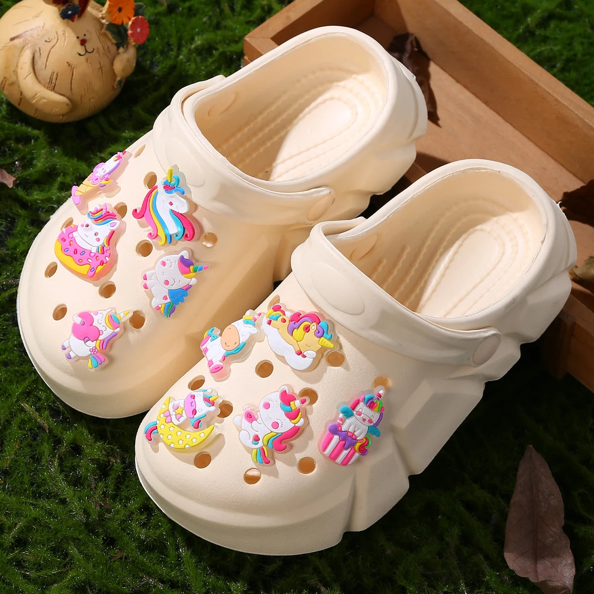 GlowCharm Unicorn Clogs