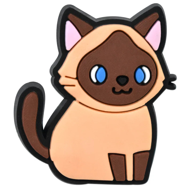 Cute Cat Shoe Charms – PVC Decorations for Clogs & Sandals