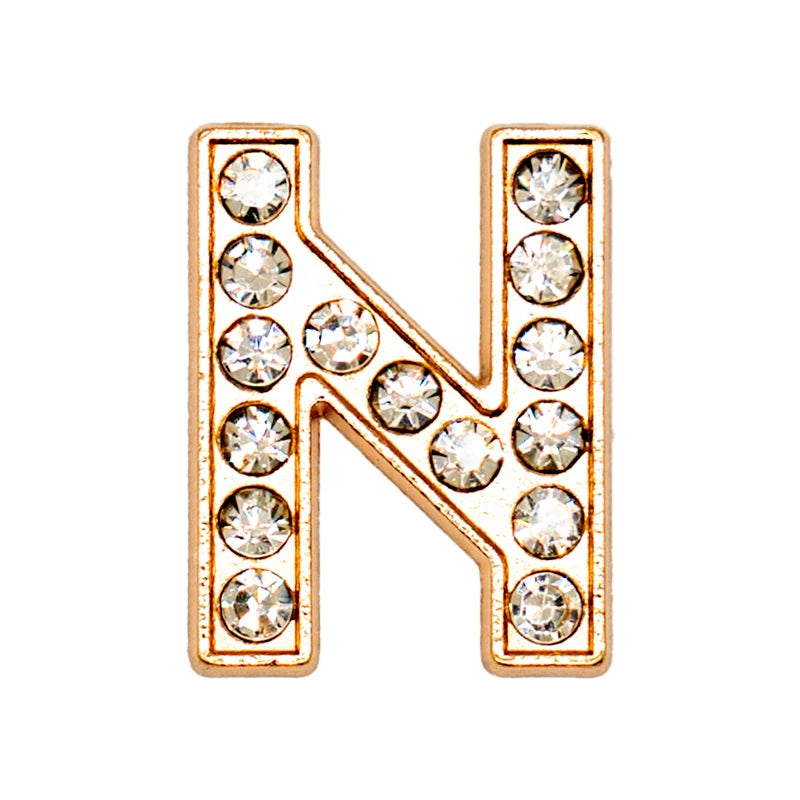 Luxury Gold Letter Shoe Charm – Designer Clip for Clogs & Sandals