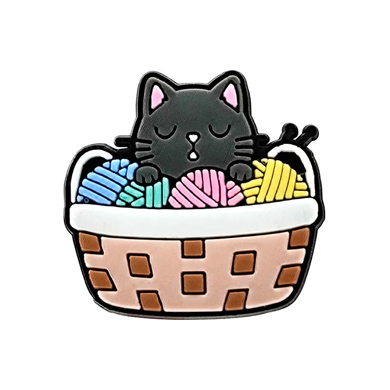 Cute Cat Shoe Charm – PVC Accessory for Clogs & Sandals