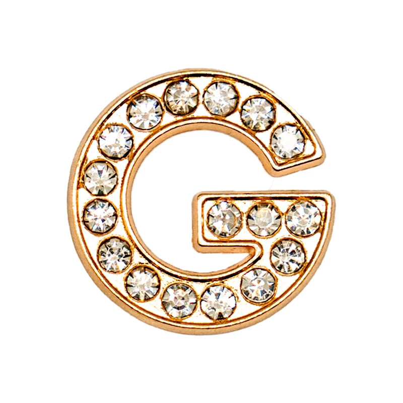 Luxury Gold Letter Shoe Charm – Designer Clip for Clogs & Sandals