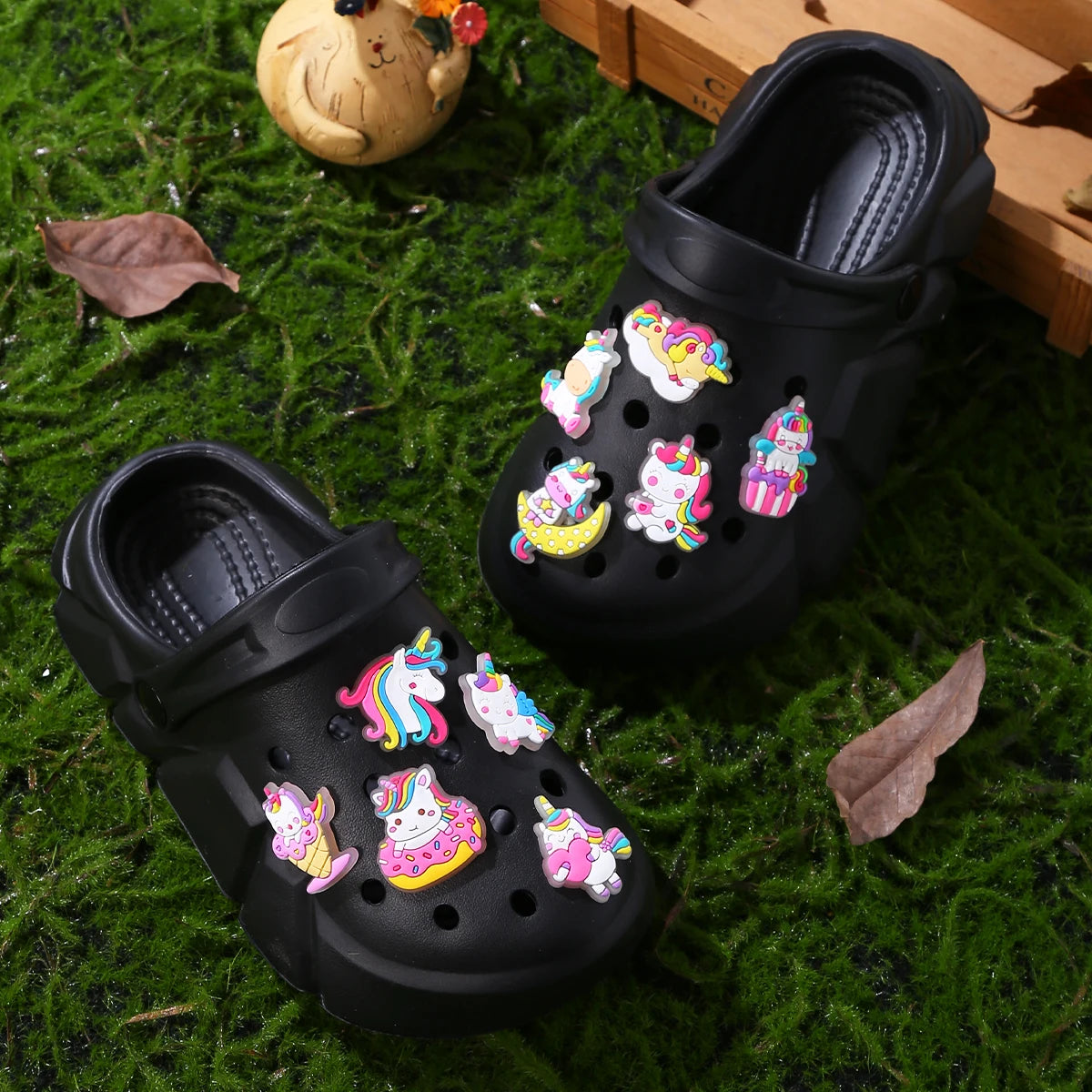 GlowCharm Unicorn Clogs