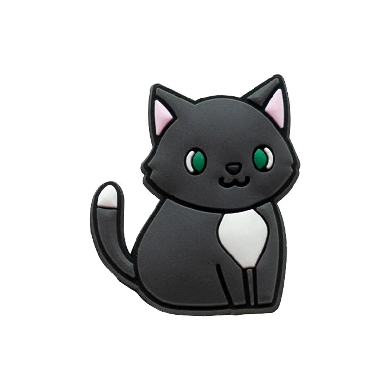 Cute Cat Shoe Charm – PVC Accessory for Clogs & Sandals