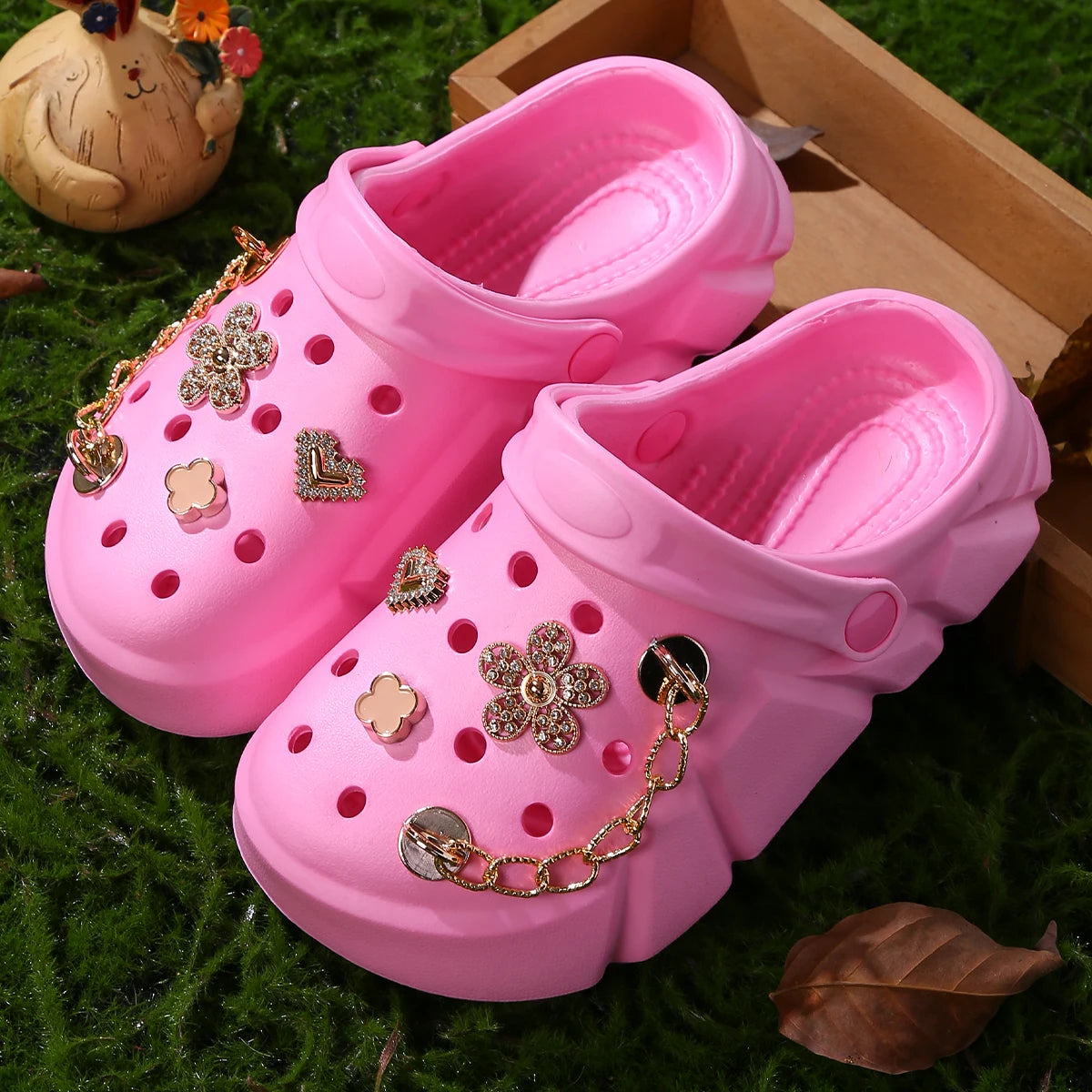 BloomLuxe Platform Clogs