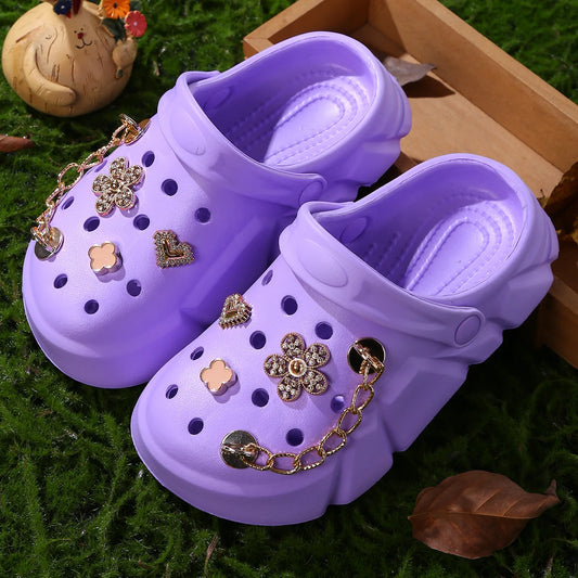 BloomLuxe Platform Clogs