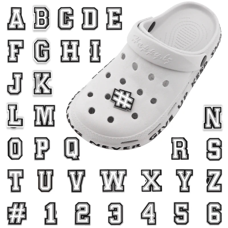 Alphabet & Number Shoe Charms – DIY Letter Pins for Clogs & Sandals