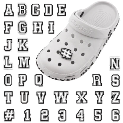 Alphabet & Number Shoe Charms – DIY Letter Pins for Clogs & Sandals