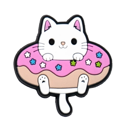 Cute Cat Shoe Charm – PVC Accessory for Clogs & Sandals
