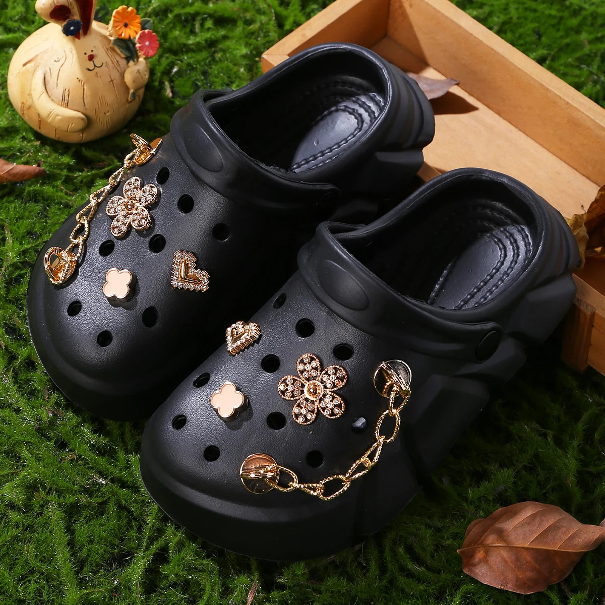 BloomLuxe Platform Clogs