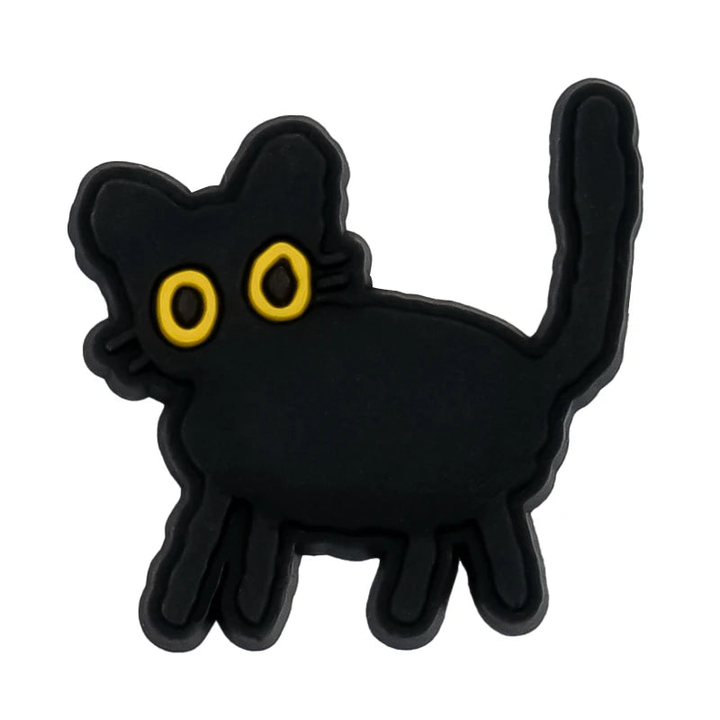 Black Cat Shoe Charms – Cute Paw & Kitty Designs for Clogs & Sandals