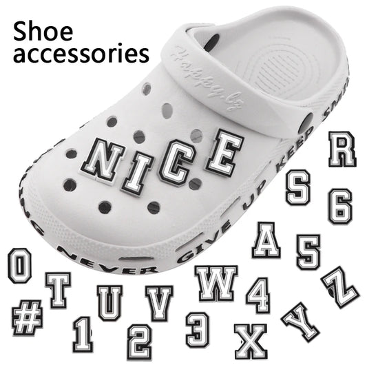 Alphabet & Number Shoe Charms – DIY Letter Pins for Clogs & Sandals