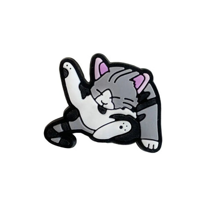 Cute Cat Shoe Charms – PVC Accessories for Clogs, Slides & Bags