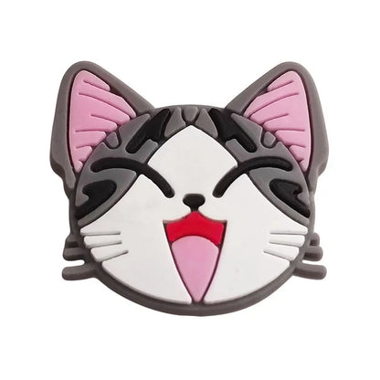Cute Cat Shoe Charms – PVC Accessories for Clogs, Slides & Bags
