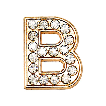 Luxury Gold Letter Shoe Charm – Designer Clip for Clogs & Sandals